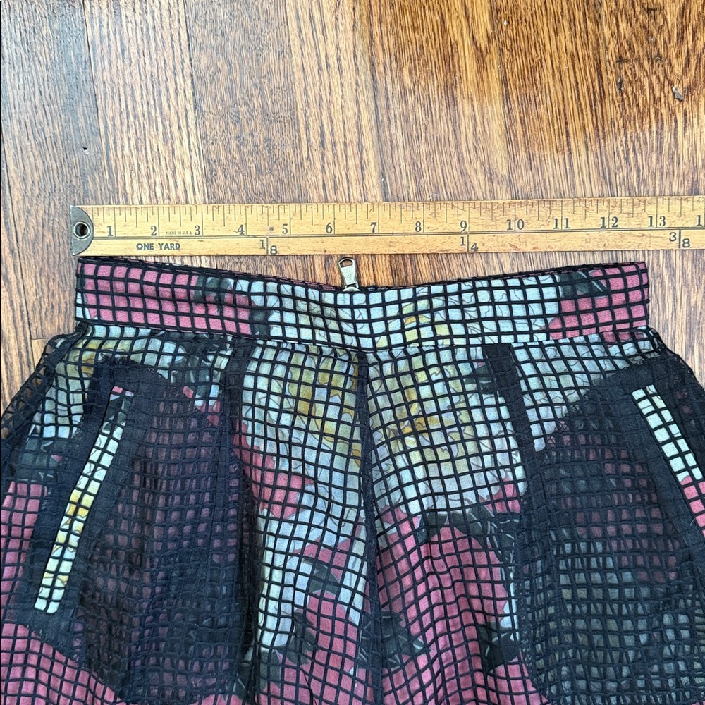 Fleur du Mal High Waist Mesh Overlay Shorts - Black Pink and Yellow - Picture 7 of 8